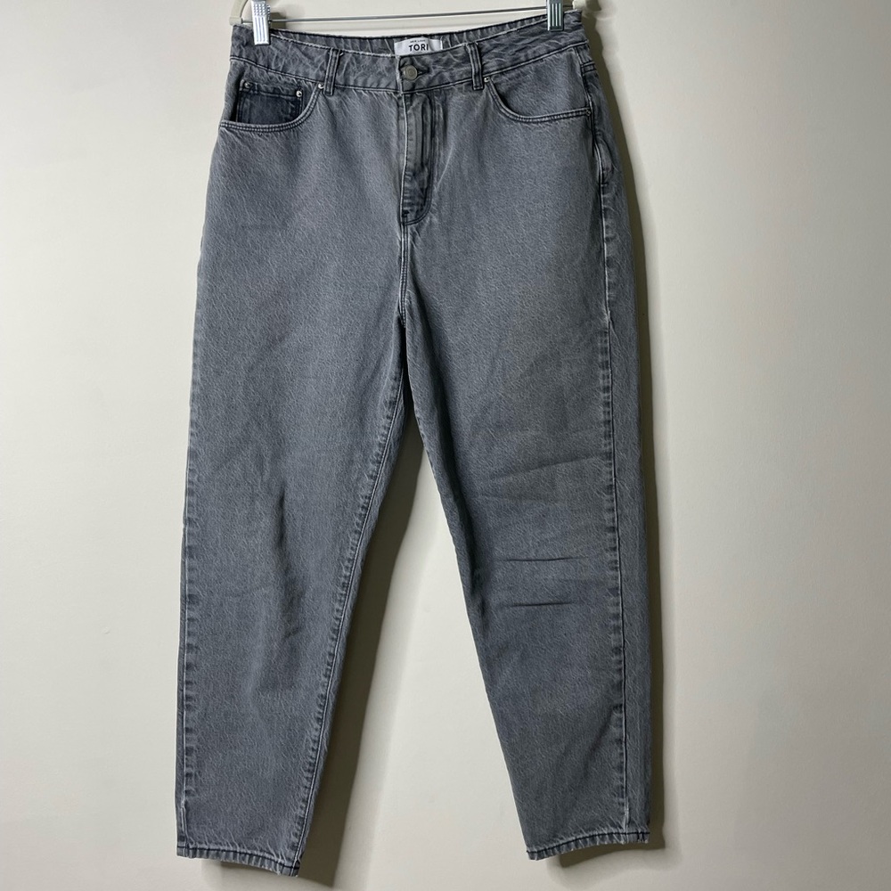 New Look Grey Tori Mom Jeans 10